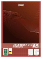 STYLEX® Briefblock 40026, DIN A5, kariert, 1 Block = 50...
