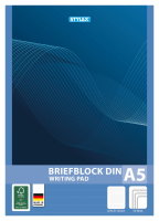 STYLEX® Briefblock 40025, DIN A5, liniert, 1 Block = 50...