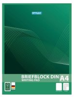 STYLEX® Briefblock 40017, DIN A4, blanko, 1 Block = 50 Blatt