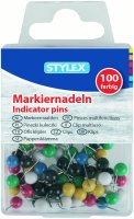 STYLEX® Markiernadeln 24475, farbig sortiert, 1 Schachtel...