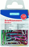 STYLEX® Briefklammern 24455, Metall, farbig, 1 Packung =...