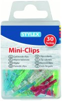 STYLEX® Mini-Wäscheklammern 24435, farbig, 1 Packung = 30...