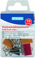 STYLEX® Vielzweckklammern 24440, farbig, 1 Packung = 10...