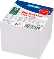 STYLEX® Notizwürfel Zettelklotz 43607, 9 x 9 x 9 cm, ca....