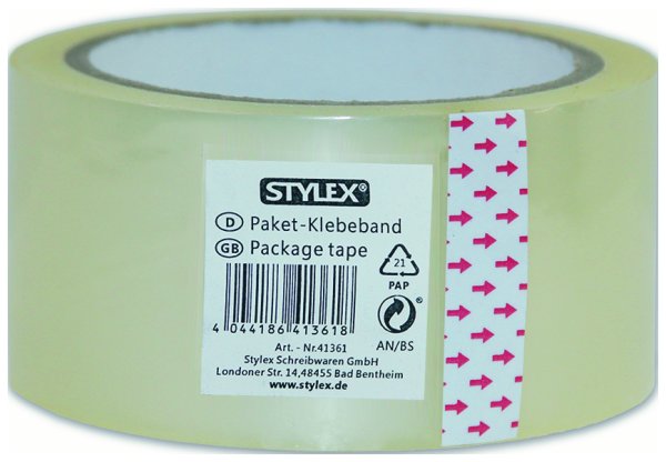 STYLEX&reg; Paket-Klebeband, 50 mm x 66 m, transparent
